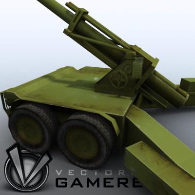 3D Model of Low res model of modern Chinese howitzer PLL01 (W88/890). - 3D Render 6